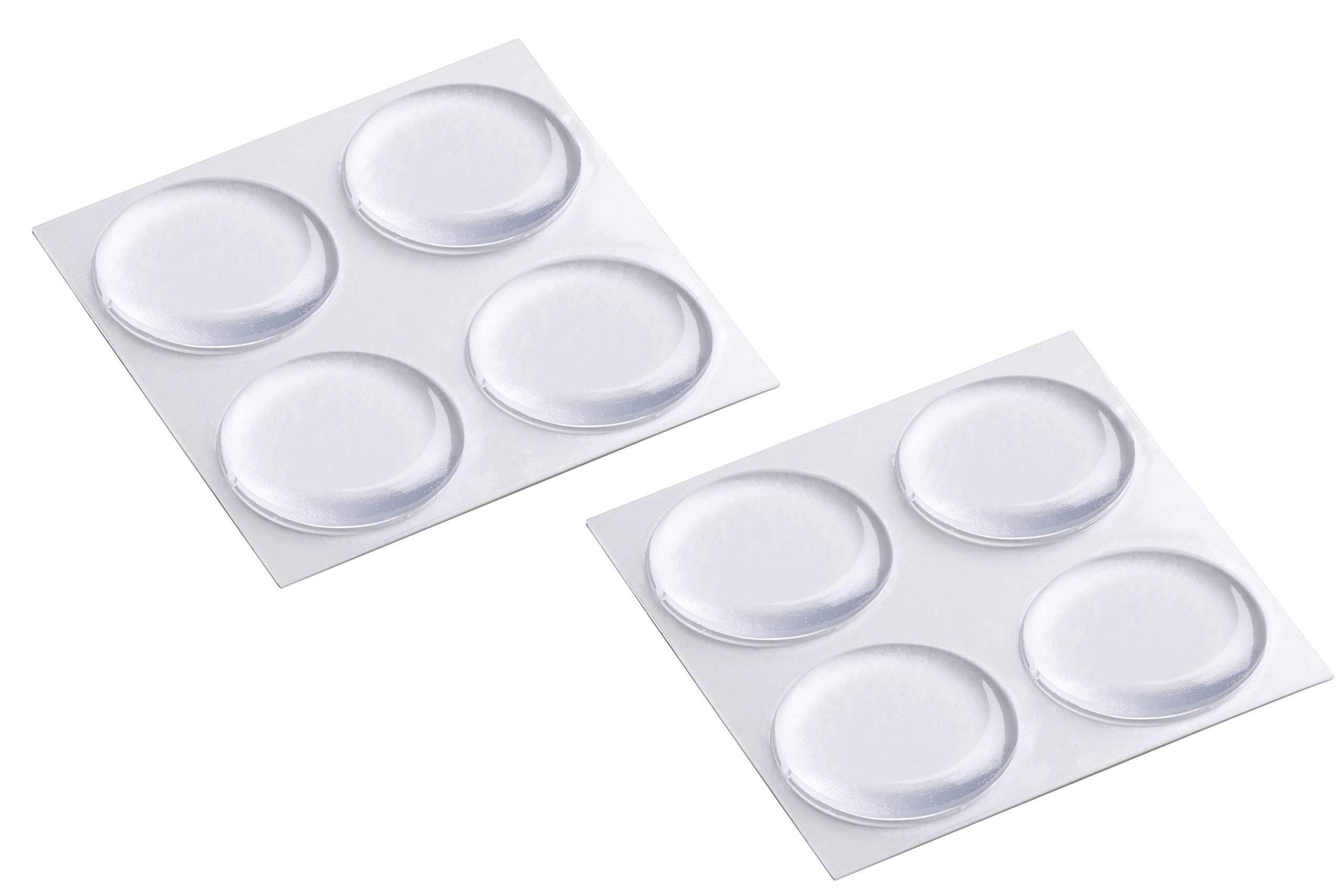 Metafranc Protective Buffer Diameter 8 mm – Self-Adhesive – Transparent – Pack of 50 – Effective Protection of Sensitive Surfaces/Furniture Buffer Set/Stop Damper for Cabinet Doors/Non-Slip