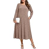 BELAROI Womens Plus Size Sweater Dress Long Maxi Fall Winter Dresses