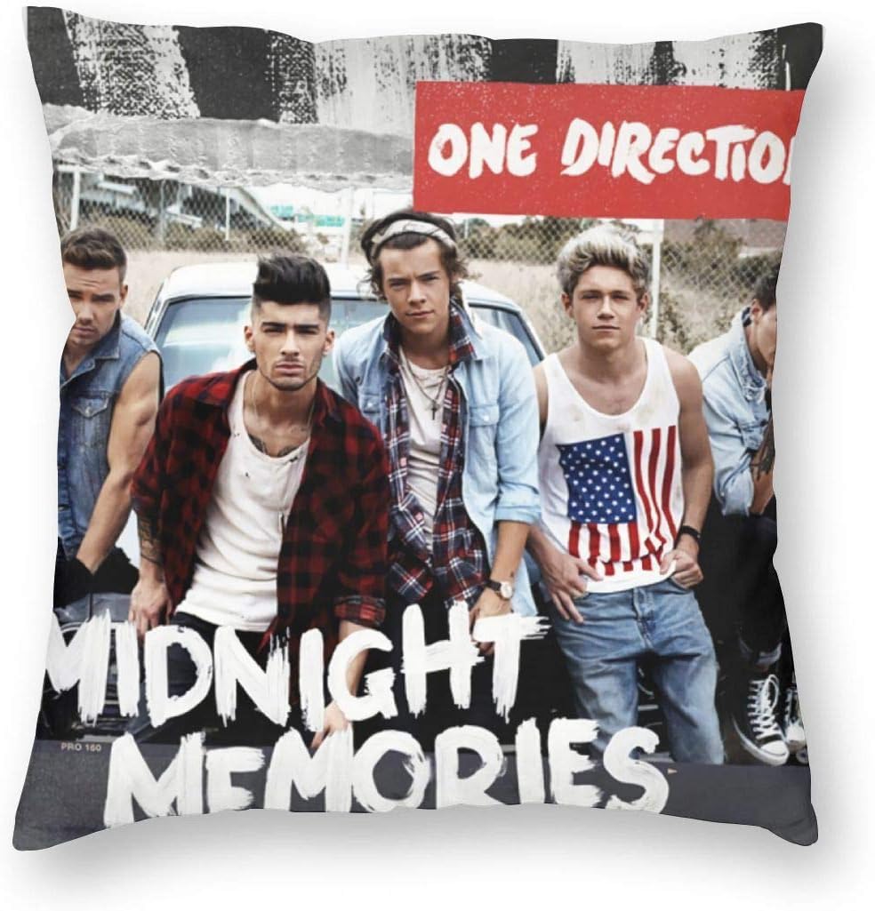 GuanRkon One Direction Square Pillow New Pillowcase Multiple Sizes Square Throw Pillow Covers Home Office Sofa Holiday Decoration 18