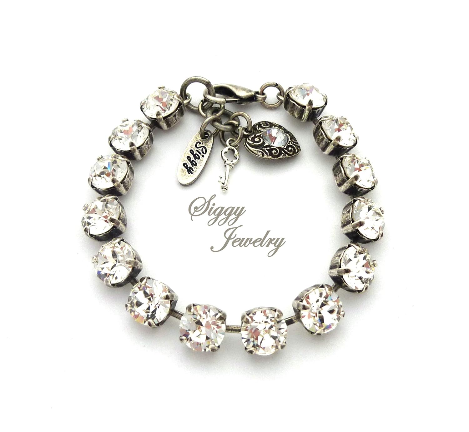 Swarovski® Crystal Tennis Bracelet, 8mm, Assorted Finishes