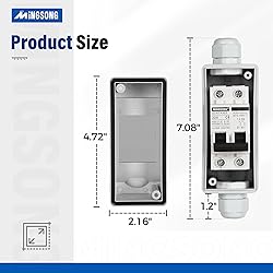 MINGSONG DC Solar Panels Disconnect Switch 32 Amp