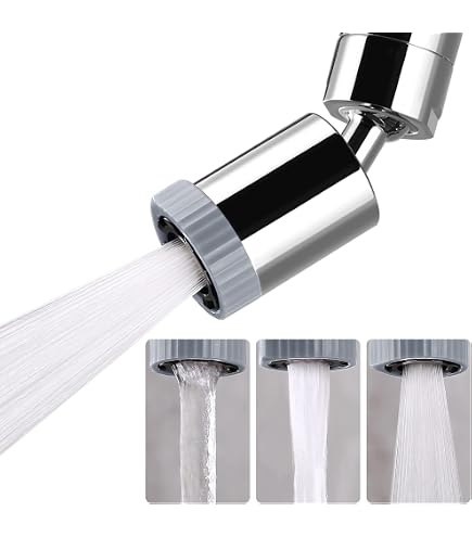 Hibbent Kitchen Faucet Aerator Spray Head – 1.8 GPM, 360 Swivel & Big Angle Spray For Easy Cleaning