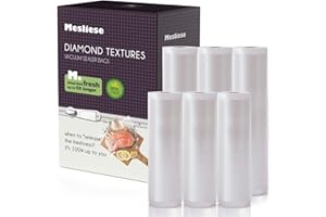 Mesliese Vacuum Sealer Bags Rolls for Custom Fit 11''x16' 3 Pack & 8''x16' 3 Pack Total 96', Heavy-Duty Thick Food Bag, BPA-F