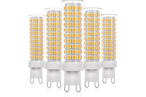 Joutameili 5 Pack G9 LED Bulb 10W 1250LM Super Bright, 100W Halogen Bulb Equivalent, Flicker-Free AC100V-265V, Natural White 