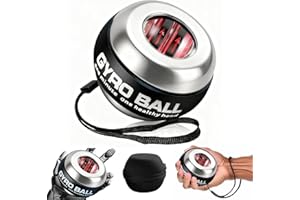 ZLQHHYL 2026 New Curaball Hand Exerciser, Gyro Ball Wrist Exerciser, Metal Hand & Forearm Strengthener With Led Lights, Gyroscopic Ball, TorqueBall, PowerBall for Stronger Arms, Wrists and Fingers (with Ball Bag)