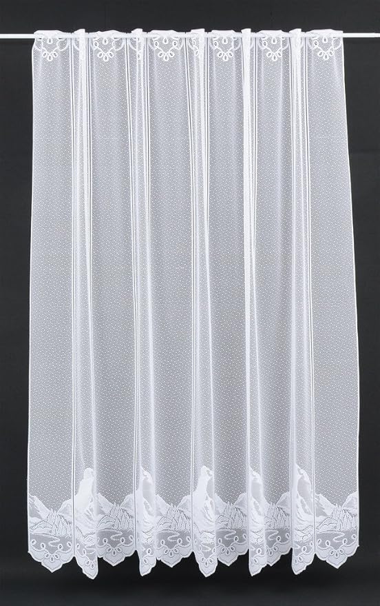 Cortina de media altura con motivo de la montaña altura 180 cm | Ancho