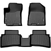 SMARTLINER All Weather Custom Fit Floor Mats 2 Row Liner Set Compatible with 2020-2025 Hyundai Venue