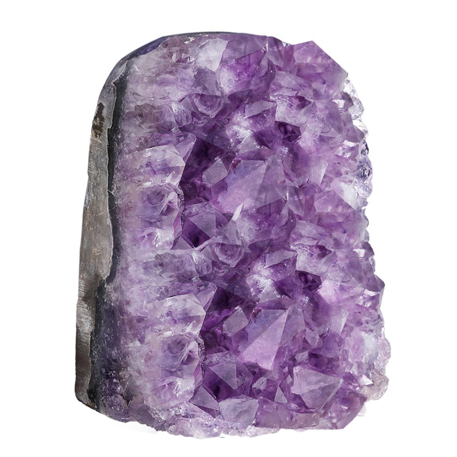 Nupuyai Natural Amethyst Crystal Quartz Cluster, Mineral Geode Druzy Specimen Stone for Reiki Healing Home Decoration (200-300g)