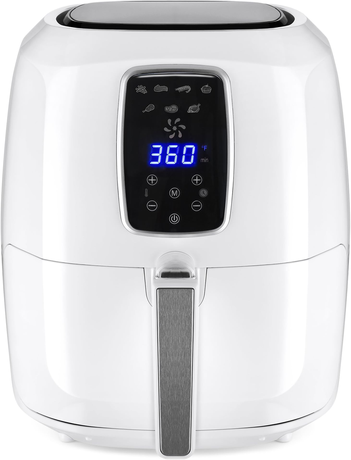 Best Choice Products 5.5qt 7-in-1 Digital Family Sized Air Fryer Kitchen Appliance w/LCD Screen and Non-Stick Fryer Basket, White