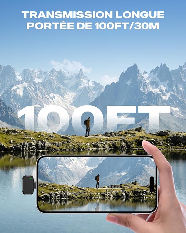 Micro Cravate sans Fil – Plug & Play,Parfait pour TikTok & Vlogs