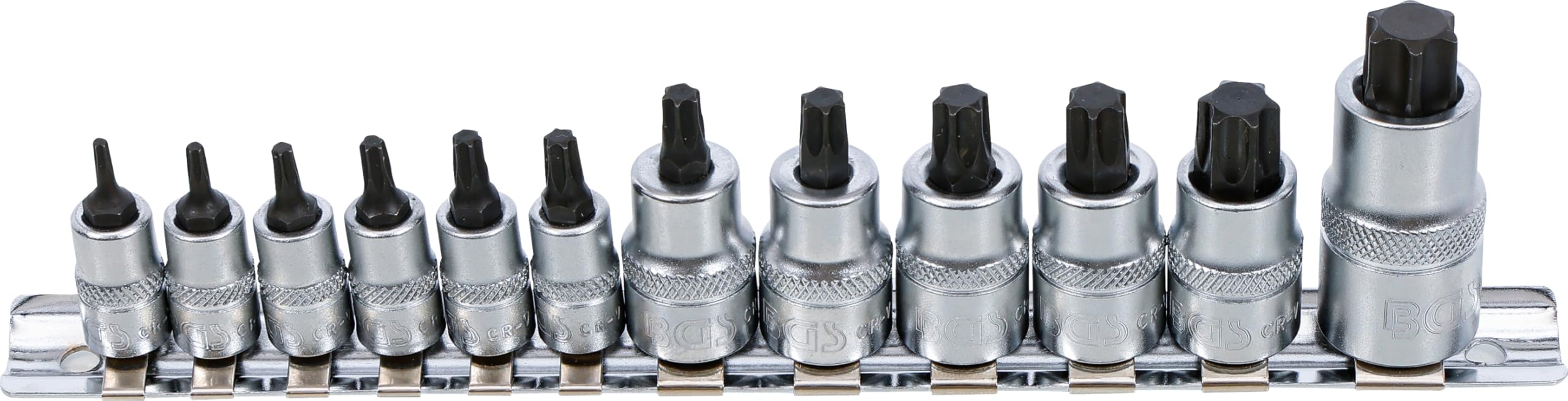 BGS 5098 | Bit Socket Set, extra short | T-Star (for Torx) T8 - T60 | 12 pcs.