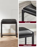 VASAGLE Dressing Table with Folding Mirror 3 Pieces Greige Black RVT004B02 view 9