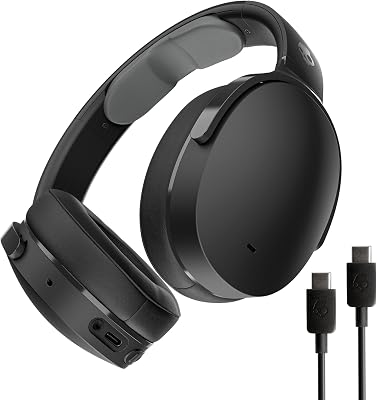 Hesh ANC Casque Supra-Auriculaire à Suppression de Bruit sans Fil, Autonomie 22 h, Microphone, Compatible iPhone + Android + Appareils Bluetooth - Noir