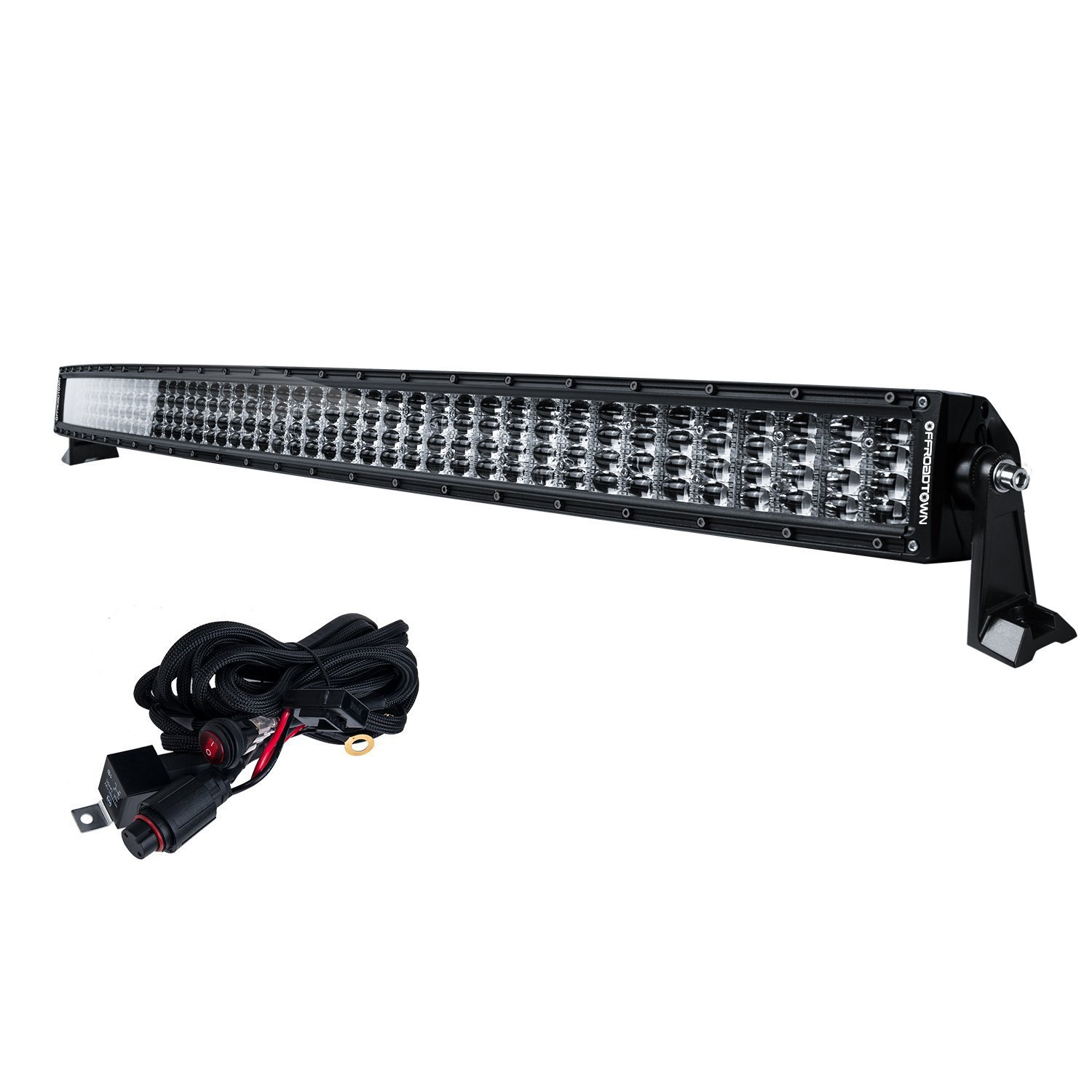 Curved LED Light Bar, OFFROADTOWN 54 inch 832W Quad Row LED Fog Lights IP68 Waterproof LED Driving Work Light Bar for Jeep SUV UTE Trucks ATV UTV