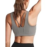 Yvette Front Zip Sports Bras for Women High Impact V-Back Supportive Bras for Plus Size