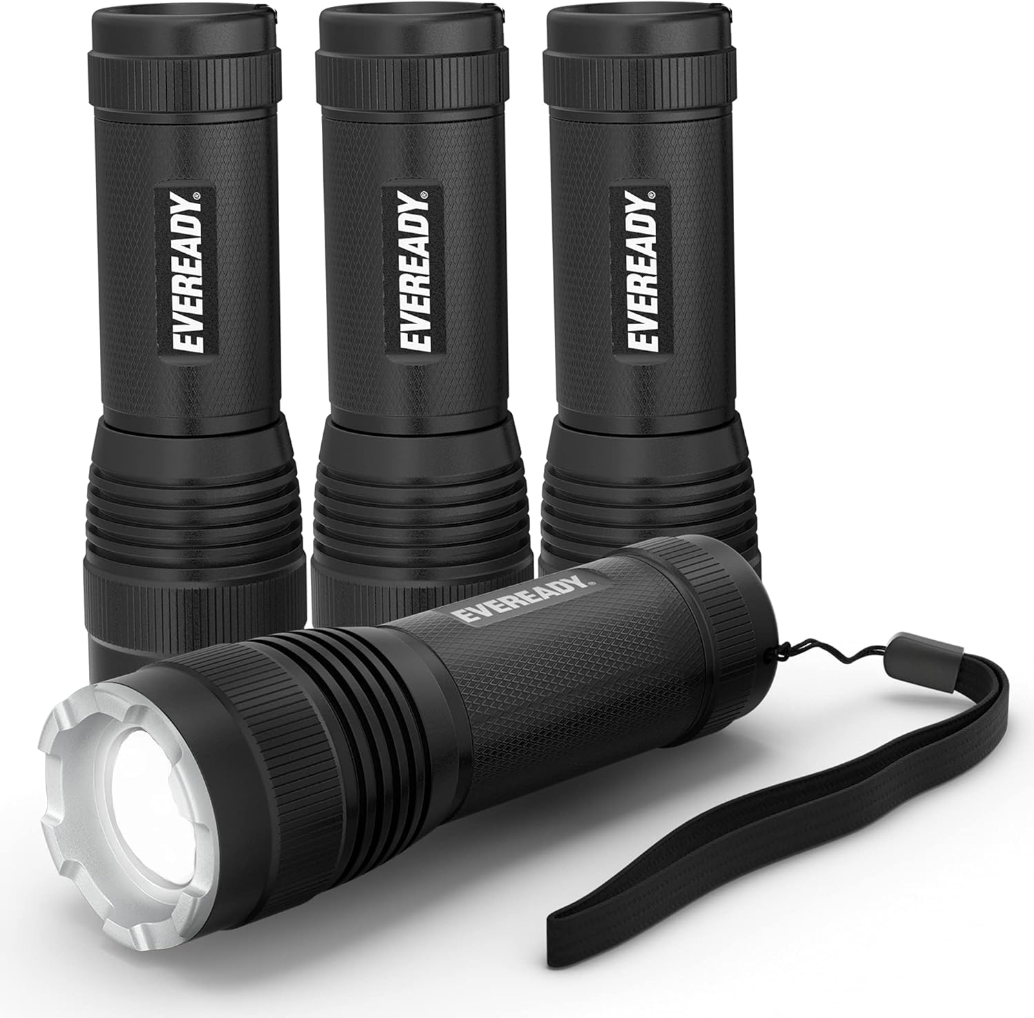 Eveready 4-Pack LED Tactical Flashlights, IPX4 Water Resistant, Rugged and Bright Flash Lights : Sports & Outdoors