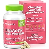 Naturenetics HairAnew Hair Growth Vitamins for Women & Men - Hair Vitamins For Faster Hair Growth & Thickness - Part of Proceeds go to Hair Loss Charity - Vegan Hair Supplement For Hair Skin Nails (1)