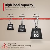 RAVN HAMAN 6x 80mm Carabiner Hooks 230kg Galvanised Steel Snap Lock Heavy Duty view 3