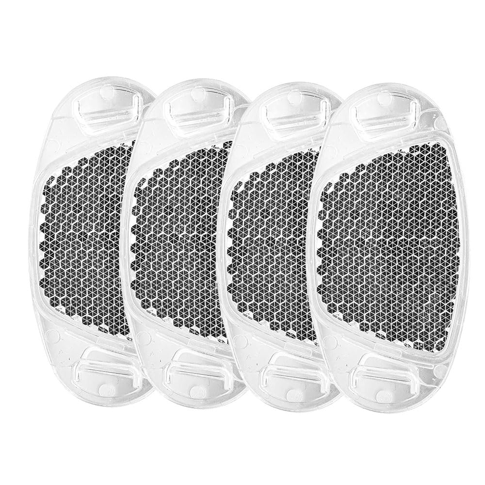 LATRAT Pack of 4 White Bicycle Reflectors, Bike Bicycle Warning Light with Strong Reflection Function for Mountain Bike Motorcycle Children Bicycle