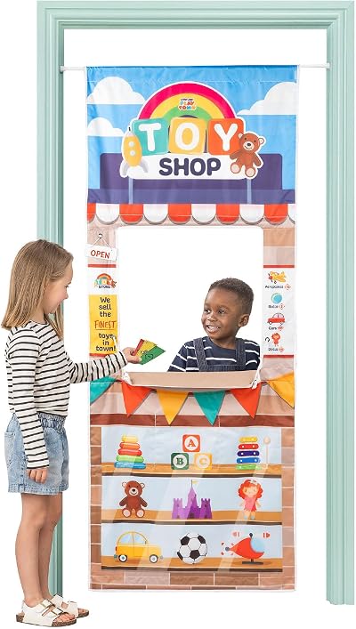 Playhouse Pop Up Play Town Hanging Doorway Toy Shop 3-7 UK Door Fit