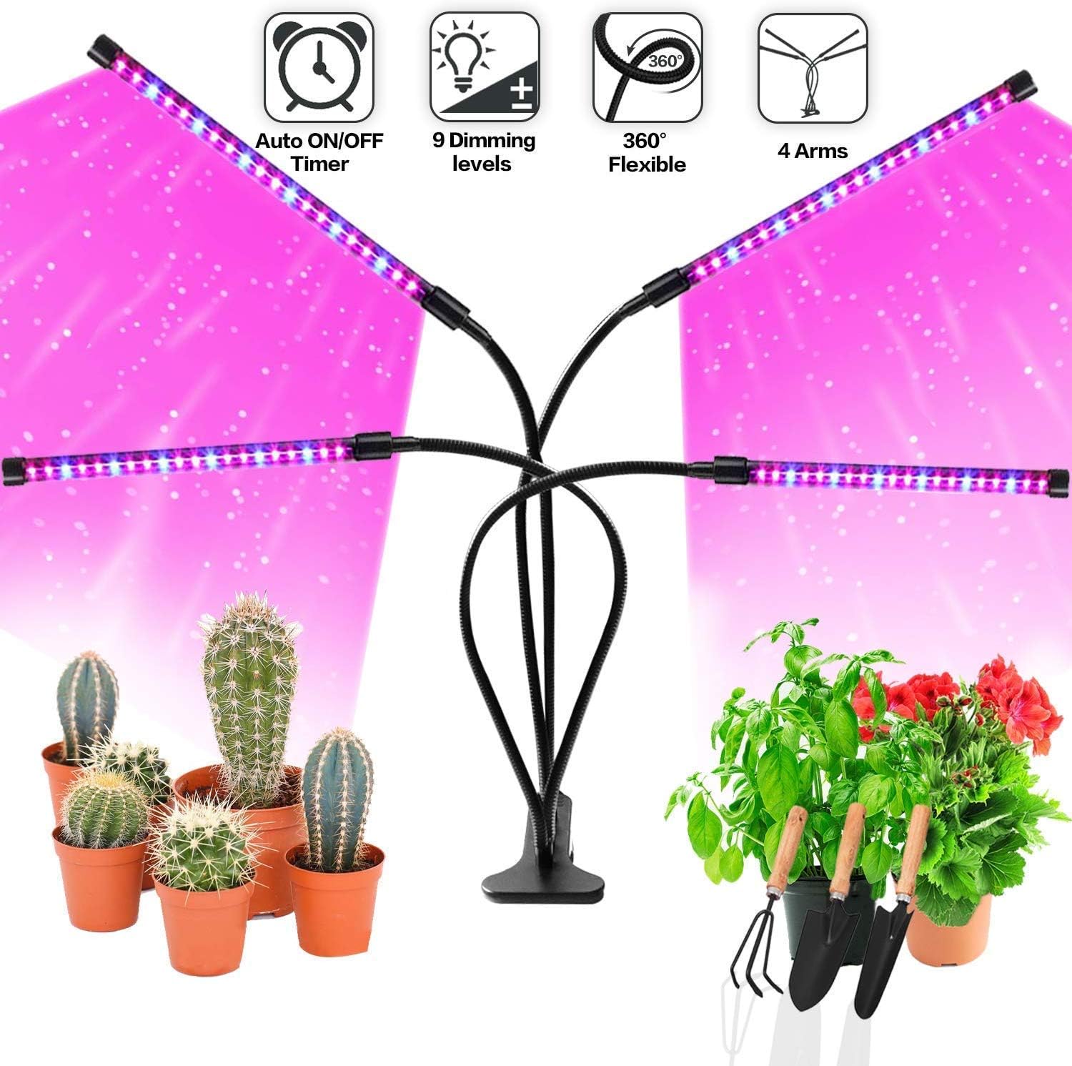 Grow Light for Indoor Plants, 2020 Upgraded 80 LEDs Full Spectrum Led