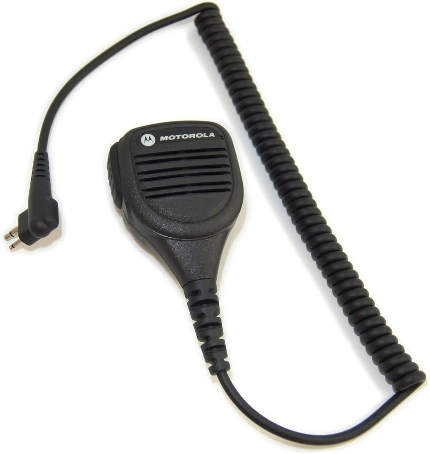 Motorola Original OEM PMMN4013 PMMN4013A Remote Speaker Microphone with 3.5mm Audio Jack, Coiled Cord & Swivel Clip, Intrinsically Safe
