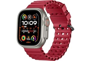 Lerobo Ocean Sport Watch Band Compatible with Apple Watch Ultra 3 2 1 49mm, Series 11/10 46mm, Series 9/8/7 45mm, Series 6/5/