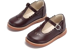 THEE BRON Vintage Cutout Whispering Petal Filigree T-Strap Mary Jane Oxfords for Little Girls