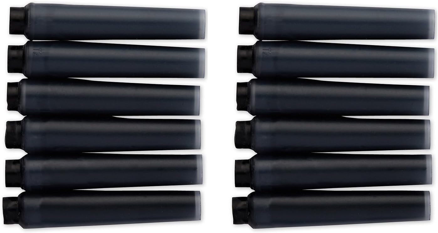 PARKER QUINK Mini Fountain Pen Ink Refill Cartridges, Black, 12 Count - Image 3