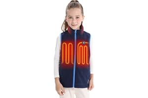 Venustas Kids Heated Fleece Vest with Battery Pack Included, Warmer Youth Electric Heating Vest for Girls