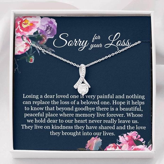 Memorial Jewelry Gift for Her, Sorry for Your Loss