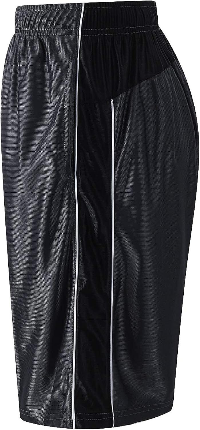 PTSports Men's 11'' Cool Basketball Shorts with Pockets Long Gym Athletic Shorts Running Quick-Dry Drawstring: Clothing