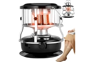 Indoor Heaters Non Electric, Kerosene No Electricity Space Heating Sources, Emergency Heat Stove (Black)