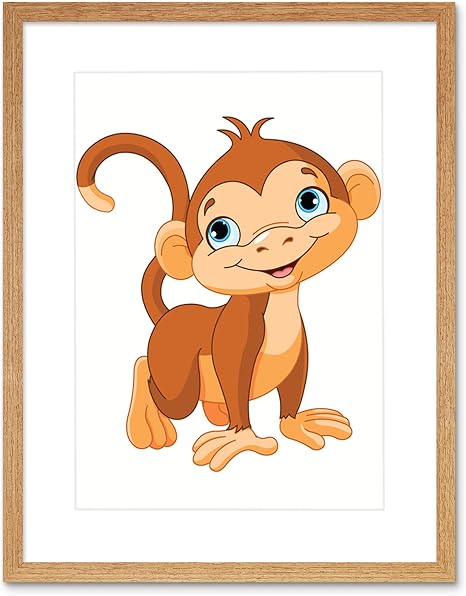 Amazon Com The Art Stop Kids Children Baby Monkey Animal Cartoon Illustration Framed Print F12x2744 Furniture Decor Amazon Com The Art Stop Kids Children Baby Monkey Animal Cartoon Illustration Framed Print F12x2744 Furniture Decor