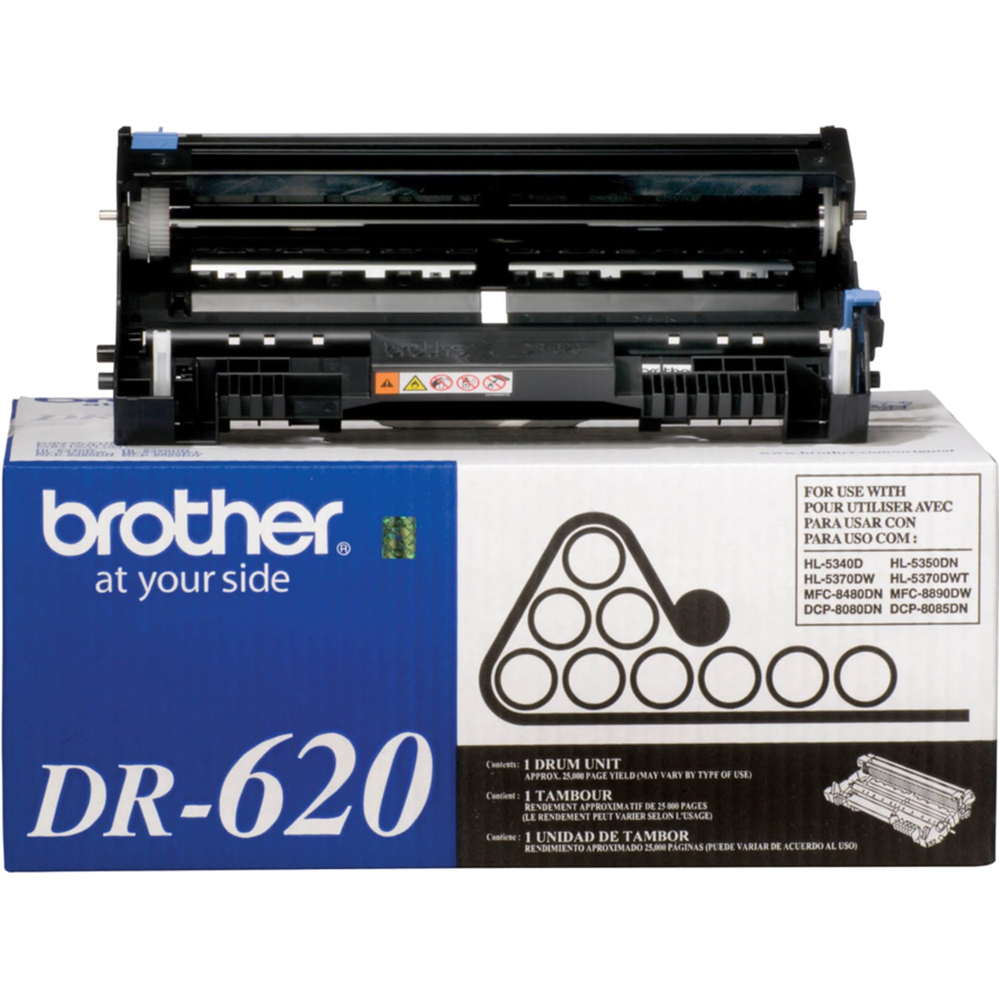 Brother Genuine Unit, DR620, Seamless Integration, Yields Up to 25,000 Pages, Black