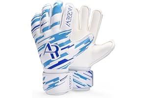 Anrrew Soccer Goalie Gloves with fingersave and Double Wrist Protection.Goalkeeper Gloves Provide Extreme Strong Control and Grip.Soccer Gloves for Youth,Kids,Adult