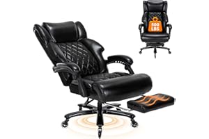 ZSQN 500 LBS Big and Tall Office Chair with Foot Rest High Back Recline Ergonomic Chair for Heavy People, Executive Office Chair Comfortable for Home Office, Large Computer Desk Chair Black