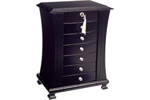 Mele & Co. Layla Java Finish Modern Wood Jewelry Chest