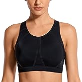 SYROKAN Full Coverage Plus Size Sports Bras for Women High Support Racerback Padded Bras for Women No Underwire