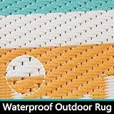 Famibay Outdoor Rug Recycled Plastic Waterproof Patio Garden Mat Reversible view 4