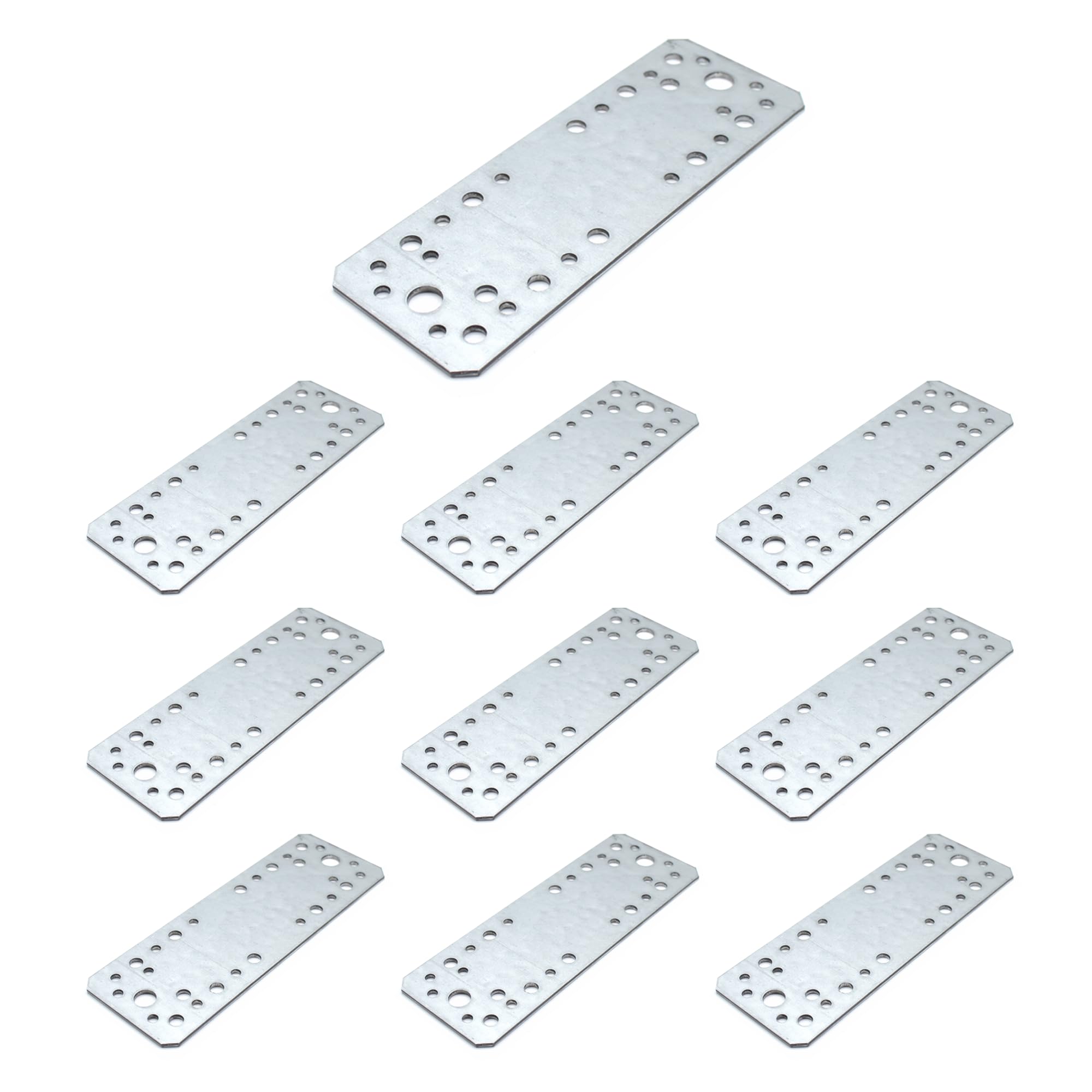 DOJA Barcelona Flat Union Plates | Union Sheet | Pack 10 | Union Sheets | Galvanized Wood Union Plate | Metal Union Plates for cabinets, cabinets, Tables Metal 280x55