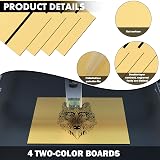 Uadme Laser Engraving Materials Metal Looking Plastic Sheets 4 Pack 30x20cm view 7