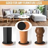 PISAO Felt Furniture Sliders 8PCS 9 cm Diameter Thick EVA Pad Coasters for view 6