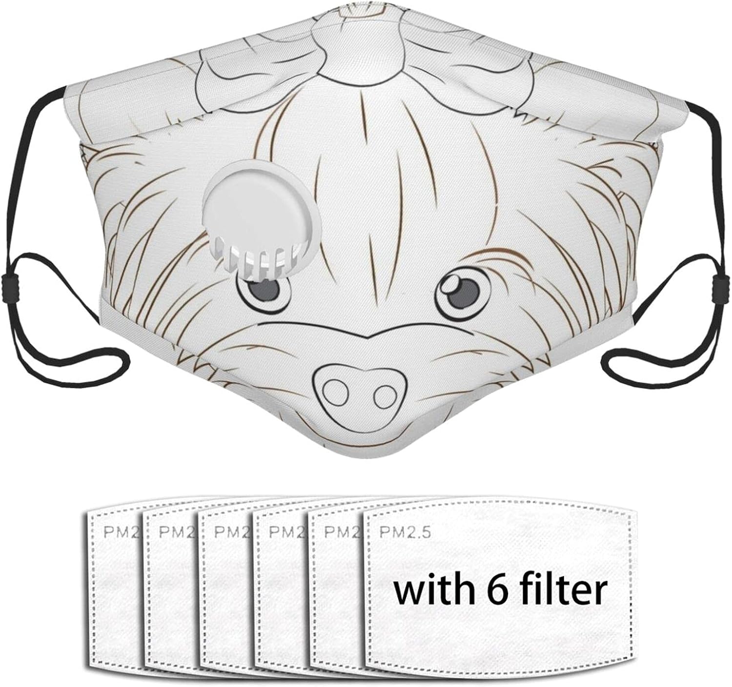 Amazon.com: Coloring Book Lovely Vector Puppy Mask with Breathing valve