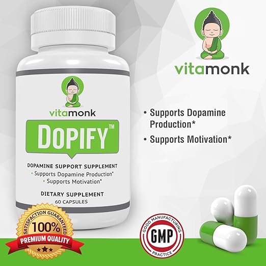Amazon.com: Dopify™ Dopamine Supplement by VitaMonk - Superior Dopamine Booster with Uridine Monophosphate, Mucuna Pruriens Extract (L-Dopa), L-Theanine, ...
