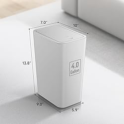TIPGO Bathroom Trash Can with Lid, 4 Gallon / 15
