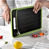 Atyhao 4 in 1 Defrosting Tray & Cutting Board, 31.2x21.1cm, Black view 3