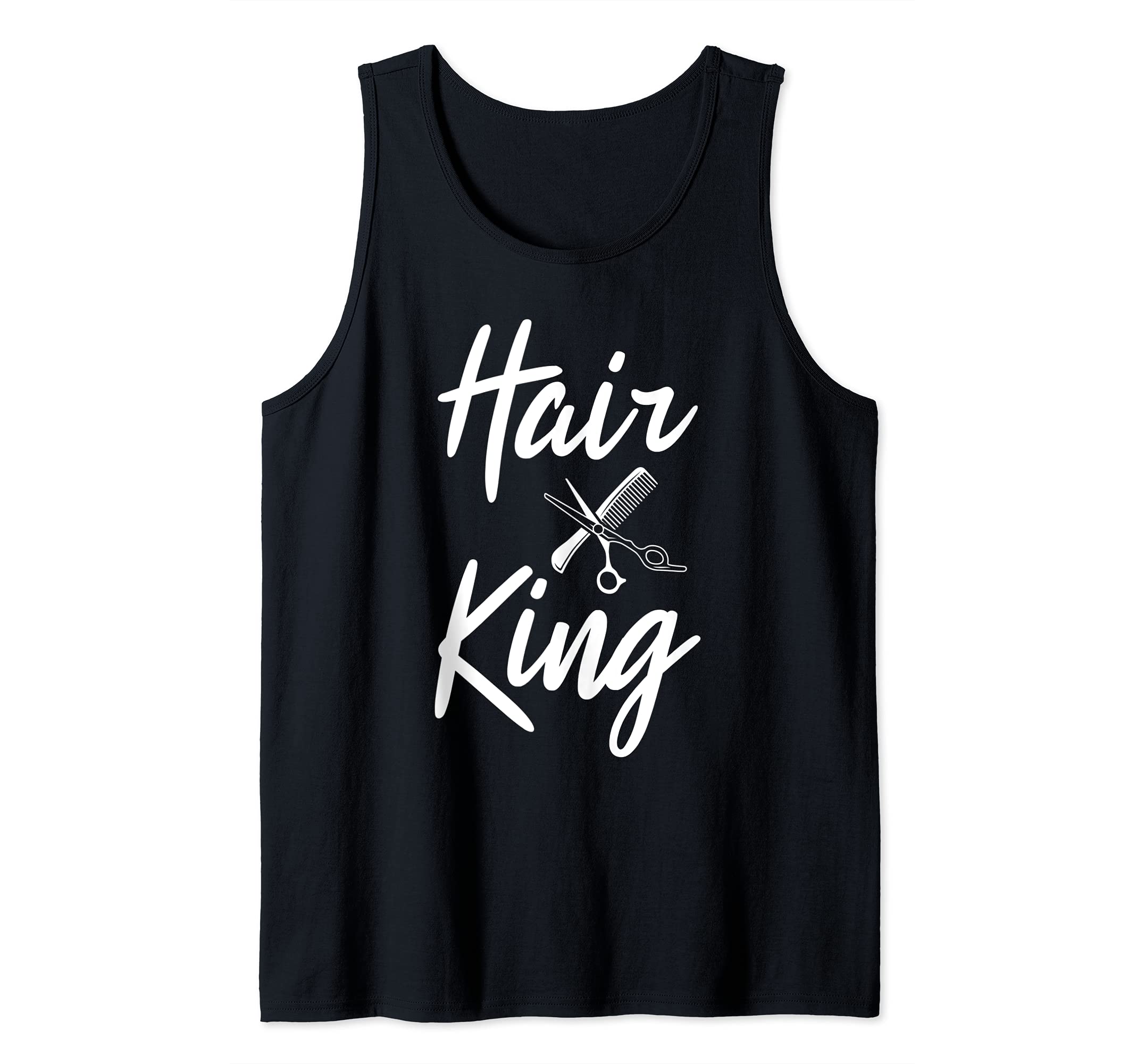 Mens Barber Hair King Haircutter Gift Idea Barber Shop Owner Tank Top