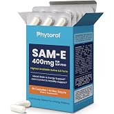 SAM e Supplement 400mg Capsules, s-adenosylmethionine, SAME 400mg - 90ct | S-adenosylmethionine (SAM-e) 400mg to support mood balance, joint comfort &amp; liver health
