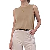 TOPYOGAS Womens Sweater Vest Knit Summer Crew Neck Lightweight Pullover Casual Tank Tops